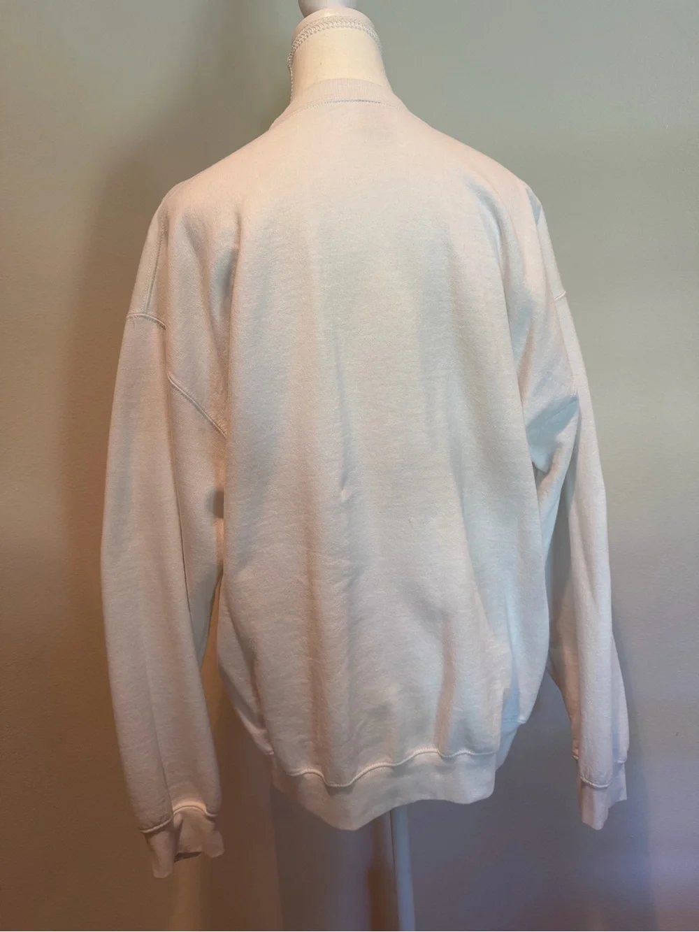 Gildan White "BRIDE" Embroidered Crewneck Sweatshirt - Picture 4 of 5